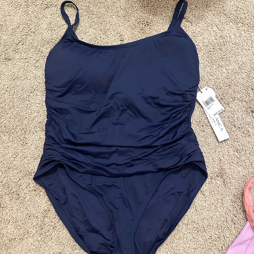 La Blanca Navy One Piece Swimsuit